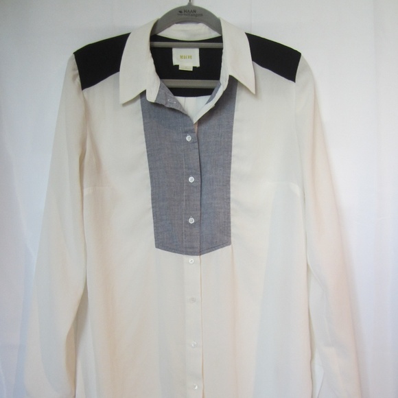 Anthropologie Tops - 6 Chambray Bib Tunic Maeve Anthropologie 38" Bust